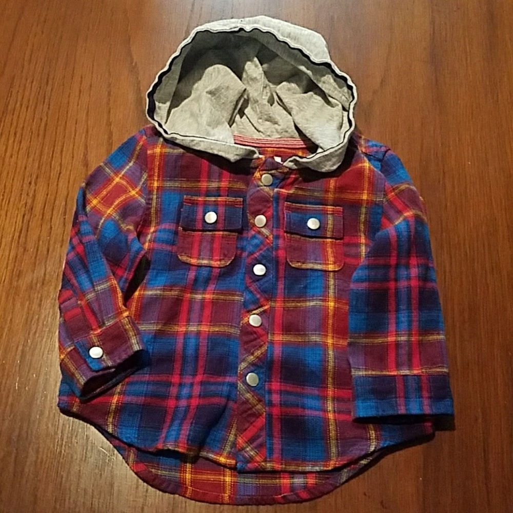 🚫SOLD🚫CAT and JACK Hooded Flannel